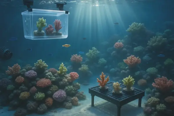 Técnicas de adaptação gradual para corais recém-adquiridos em sistemas reef